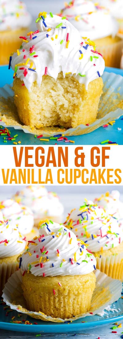 Gluten Free Vegan Vanilla Cupcakes