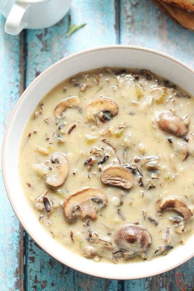 Instant Pot Wild Rice Mushroom Soup