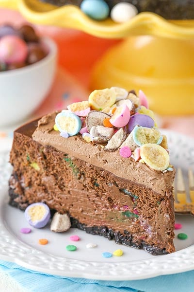 Easter desserts and treats: Malted Easter Egg Chocolate Cheesecake