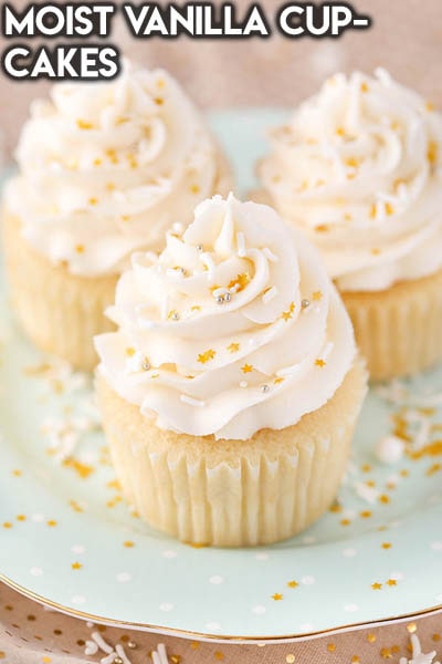 Moist Vanilla Cupcakes