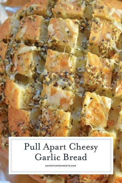 Homemade Baked Bread Recipes: Pull Apart Cheesy Garlic Bread