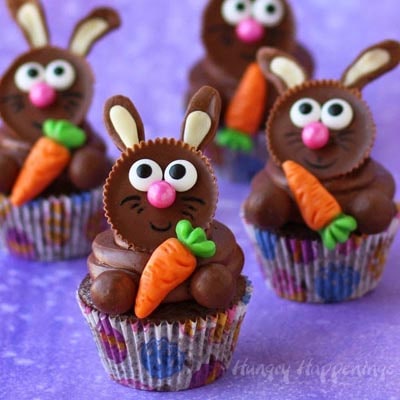 Reese’s Cup Easter Bunny Cupcakes