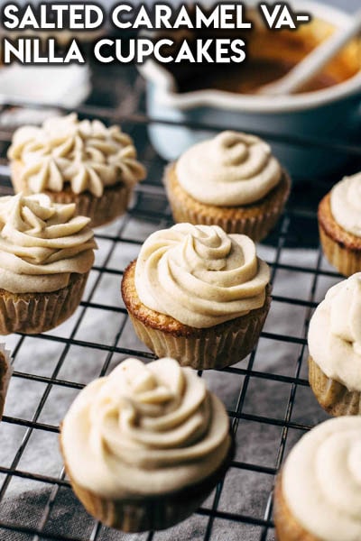 Salted Caramel Vanilla Cupcakes