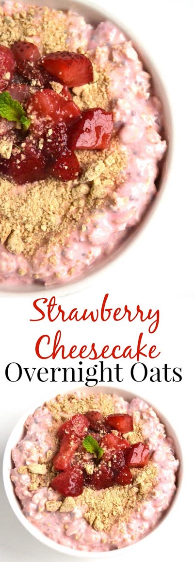Strawberry Cheesecake Overnight Oats