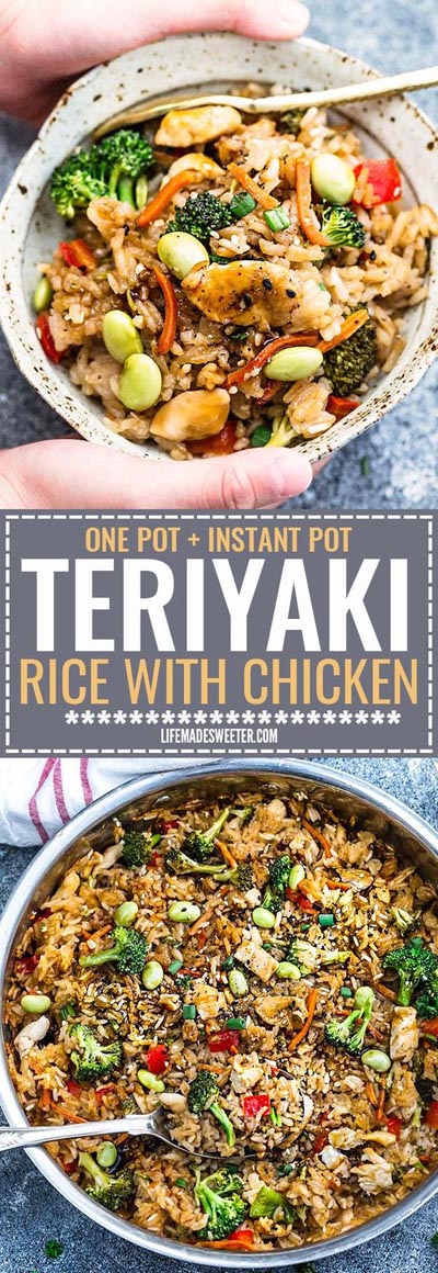 Chicken Instant Pot Recipes: Teriyaki Rice with Chicken and Vegetables