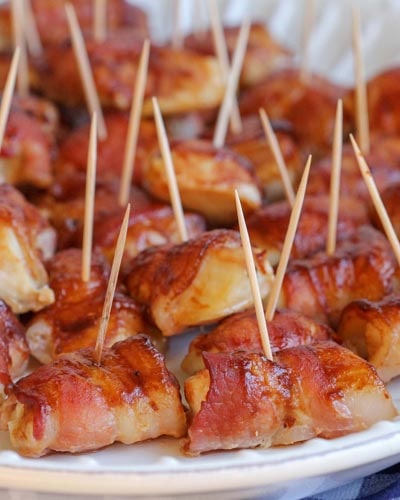 Tasty Keto BBQ Recipes: BBQ Bacon Wrapped Chicken Bites