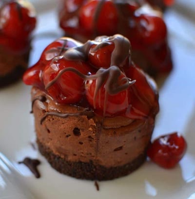 Black Forest Mini Cheesecakes