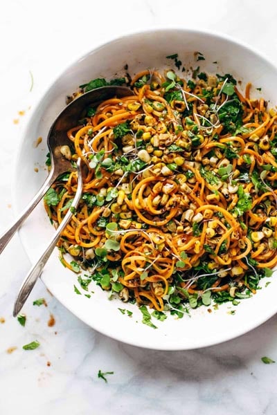 Spiralizer Recipes: Chipotle Sweet Potato Noodle Salad