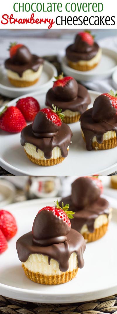 Chocolate Covered Strawberry Mini Cheesecakes Recipe