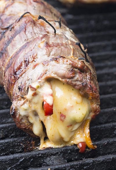 Tasty Keto BBQ Recipes: Fajita Stuffed Grilled Flank Steak