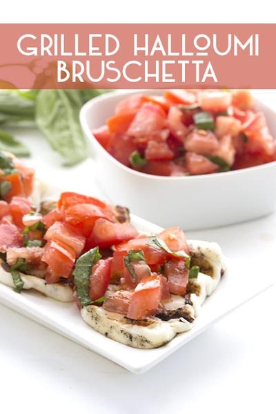 Tasty Keto BBQ Recipes: Grilled Halloumi Bruschetta