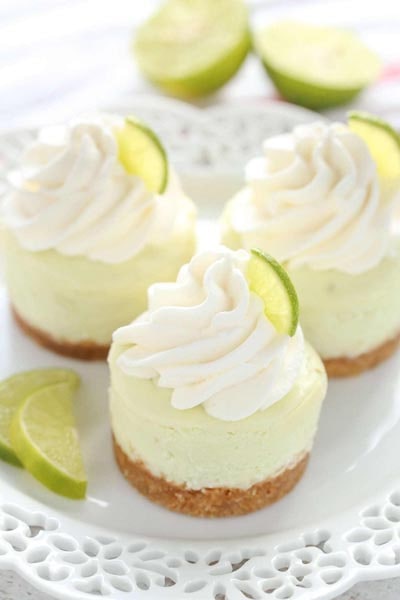 Mini Key Lime Cheesecakes