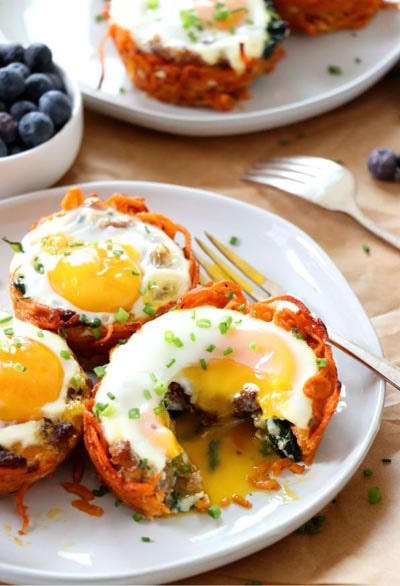 Spiralizer Recipes: Sweet Potato Breakfast Nests