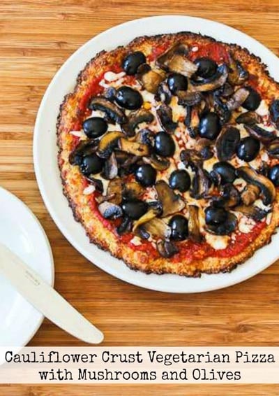 Vegetarian Keto Recipes: Low Carb Cauliflower-crust Vegetarian Pizza