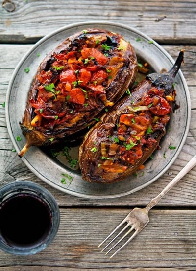 Vegetarian Keto Recipes: Stuffed Eggplant