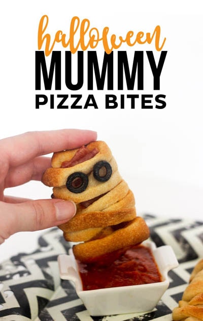 Fun Halloween Snack Ideas and Halloween Treats: Halloween Mummy Pizza Bites