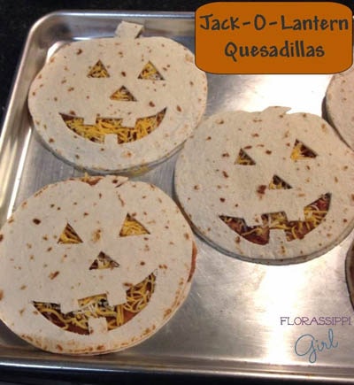 Fun Halloween Snack Ideas and Halloween Treats: Jack-O-Lantern Quesadillas