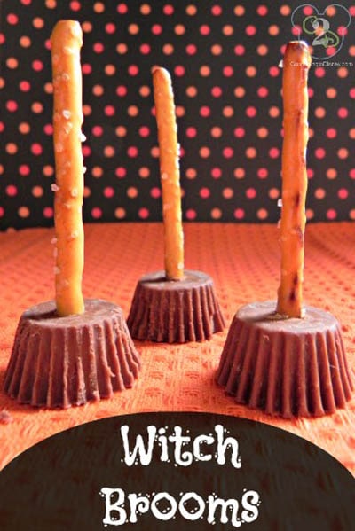 Fun Halloween Snack Ideas and Halloween Treats: Witch Brooms