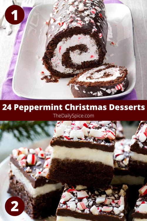 Peppermint Christmas Desserts perfect for the holidays