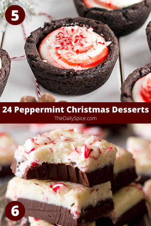 Peppermint Christmas Desserts perfect for the holidays