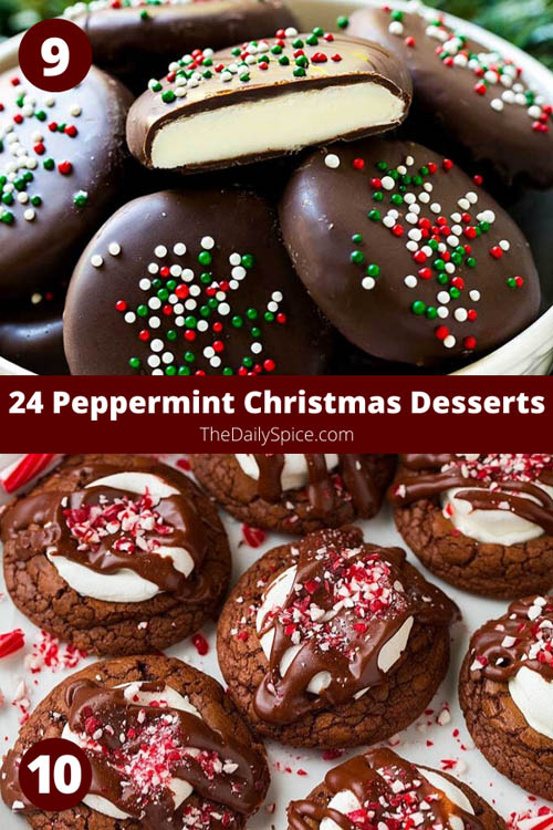 Peppermint Christmas Desserts perfect for the holidays