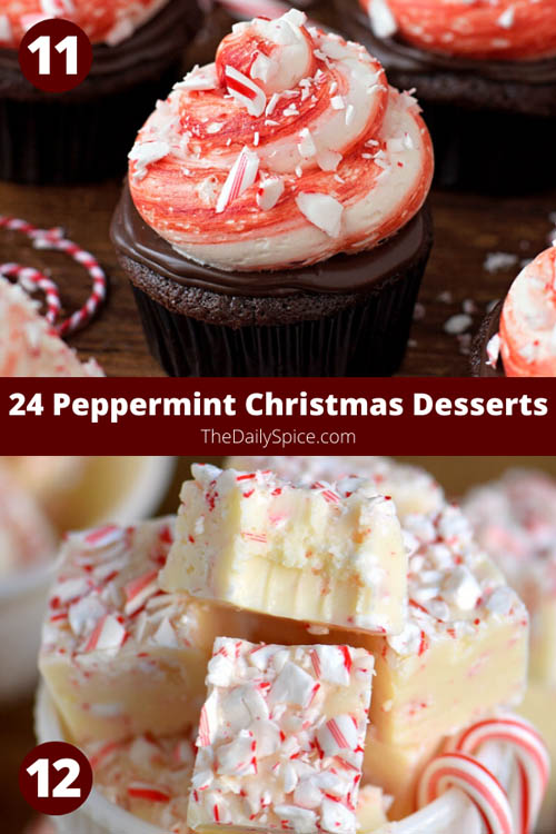 Peppermint Christmas Desserts perfect for the holidays