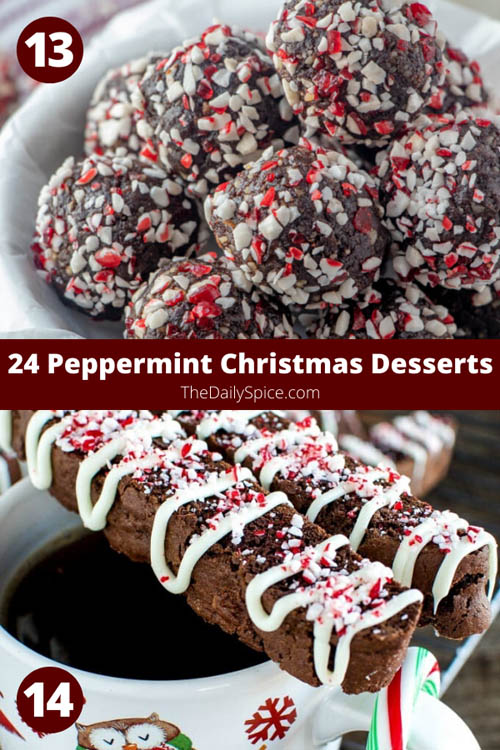 Peppermint Christmas Desserts perfect for the holidays