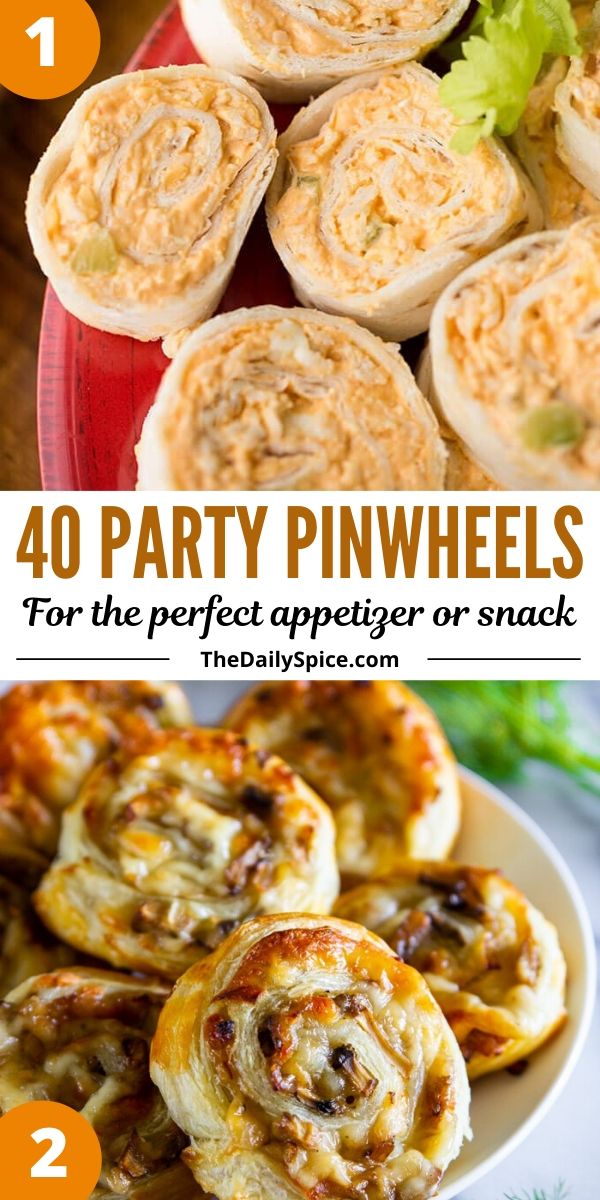 Party pinwheels and roll-ups