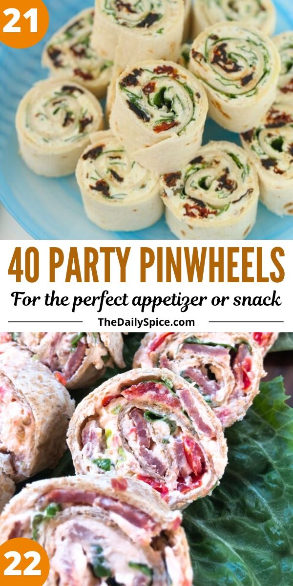 Party pinwheels and roll-ups