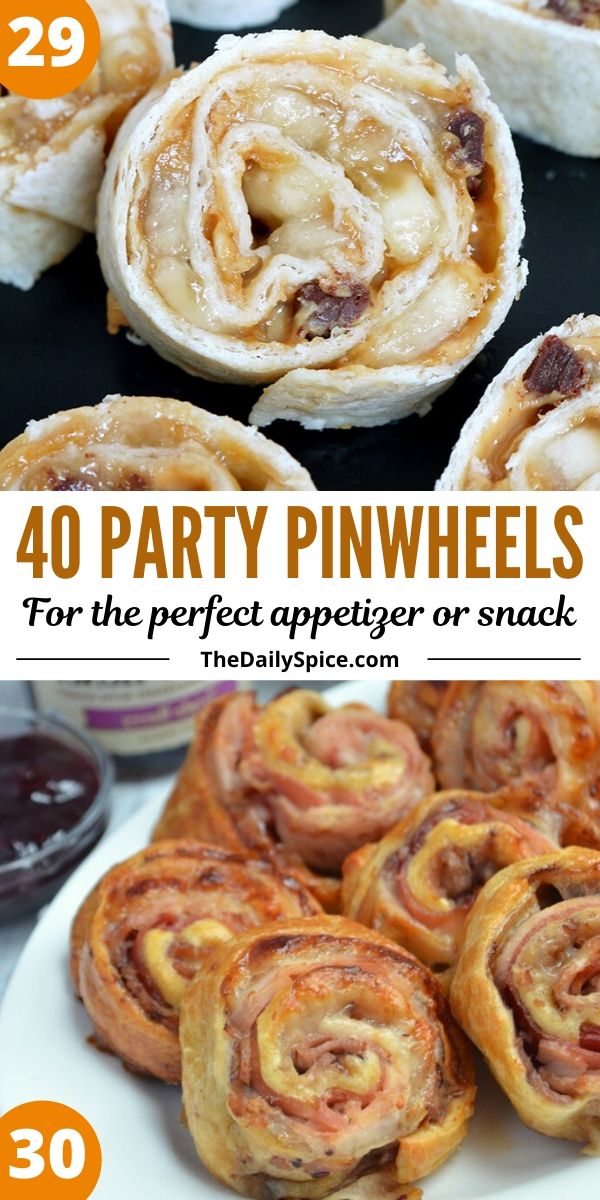 Party pinwheels and roll-ups