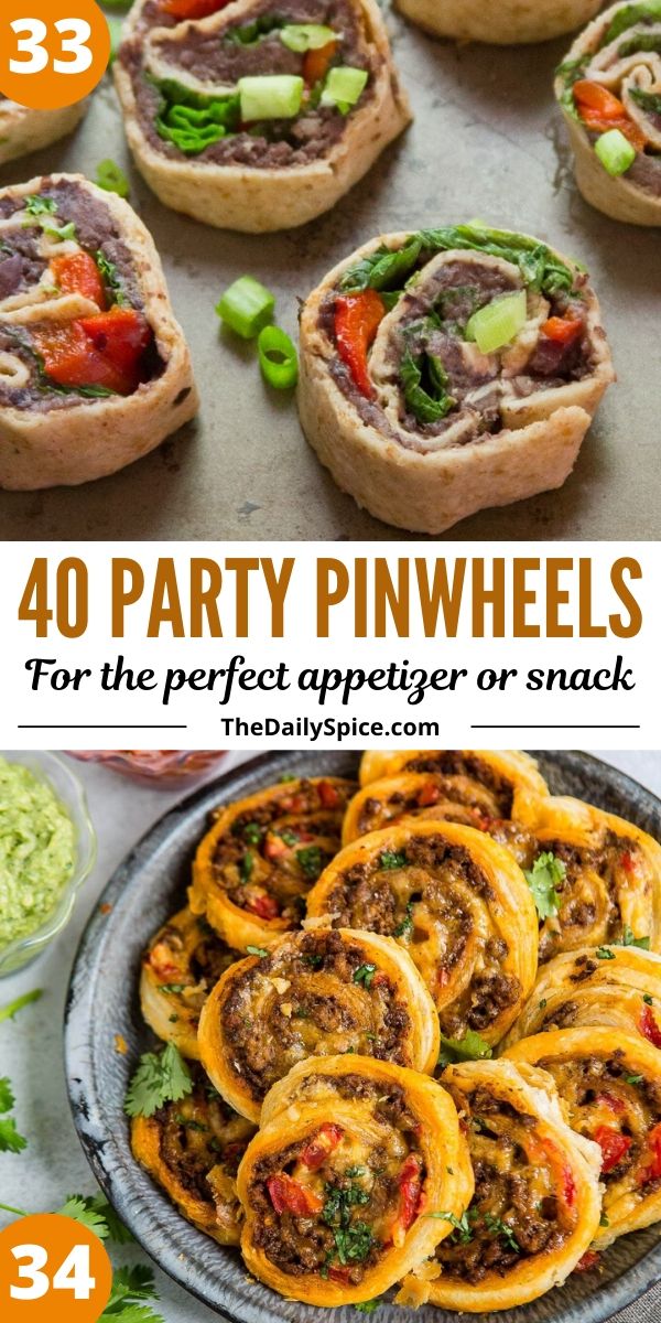 Party pinwheels and roll-ups