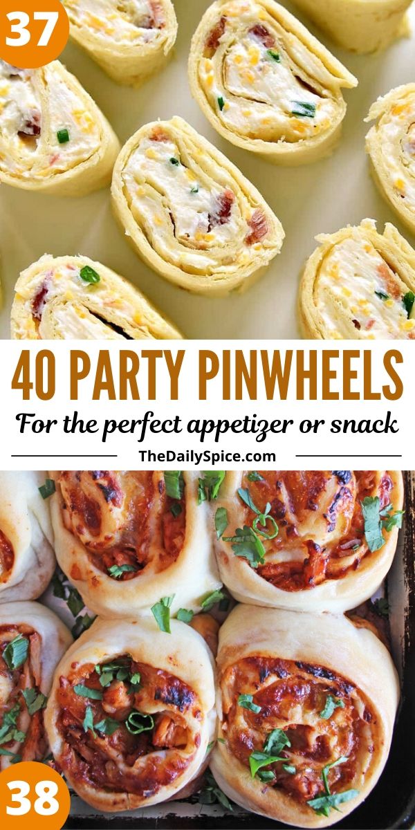 Party pinwheels and roll-ups