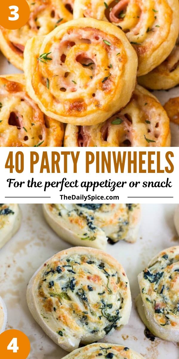 Party pinwheels and roll-ups