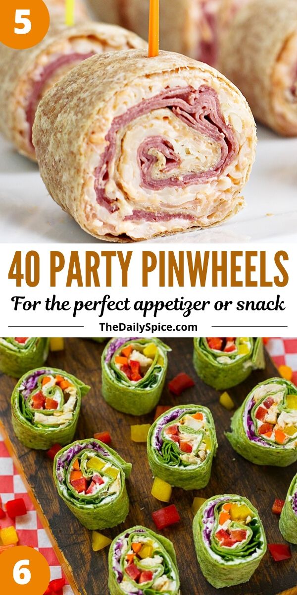 Party pinwheels and roll-ups