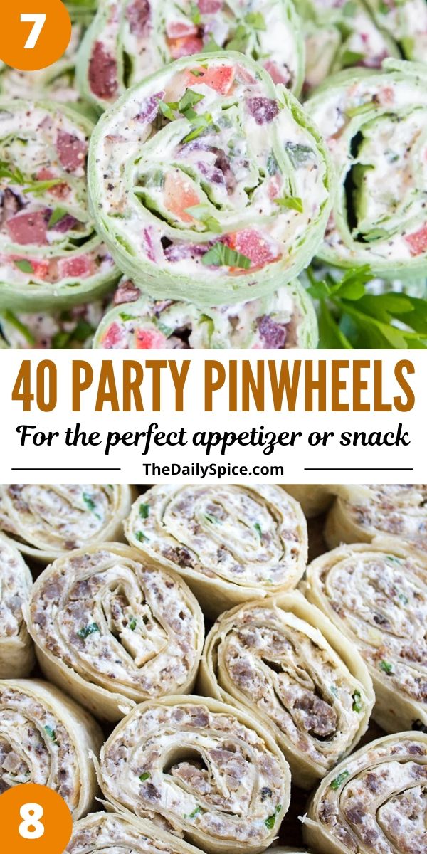 Party pinwheels and roll-ups