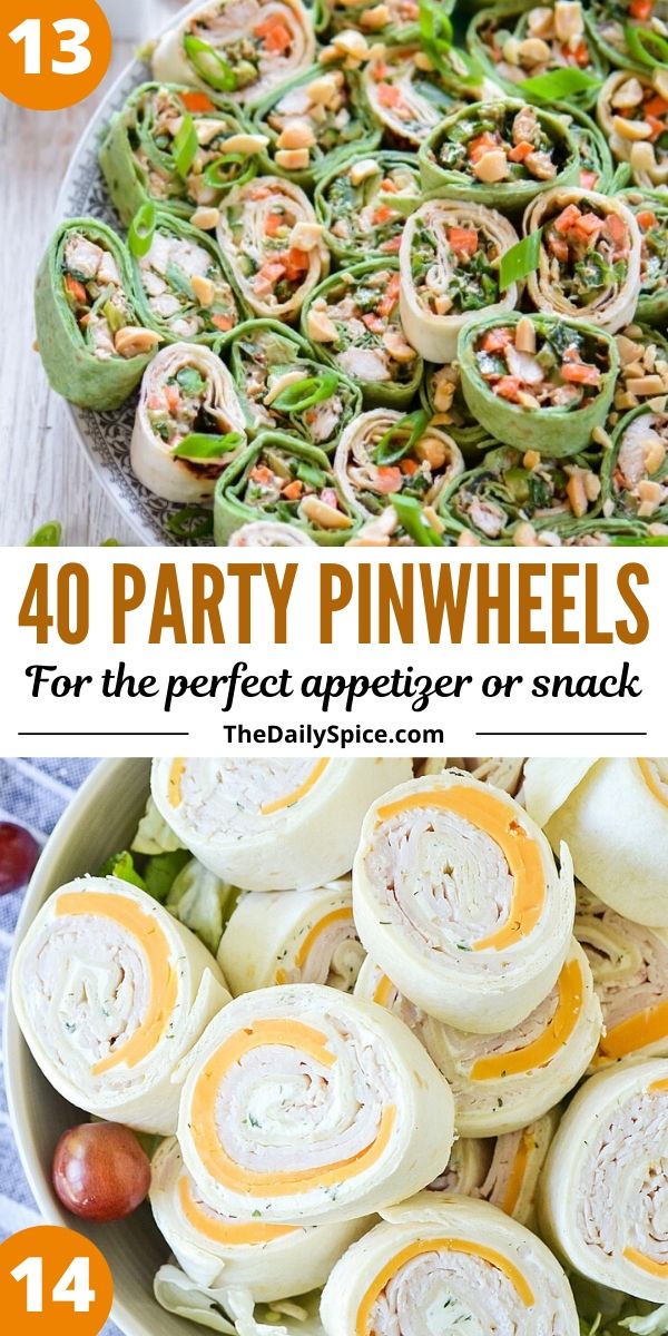 Party pinwheels and roll-ups