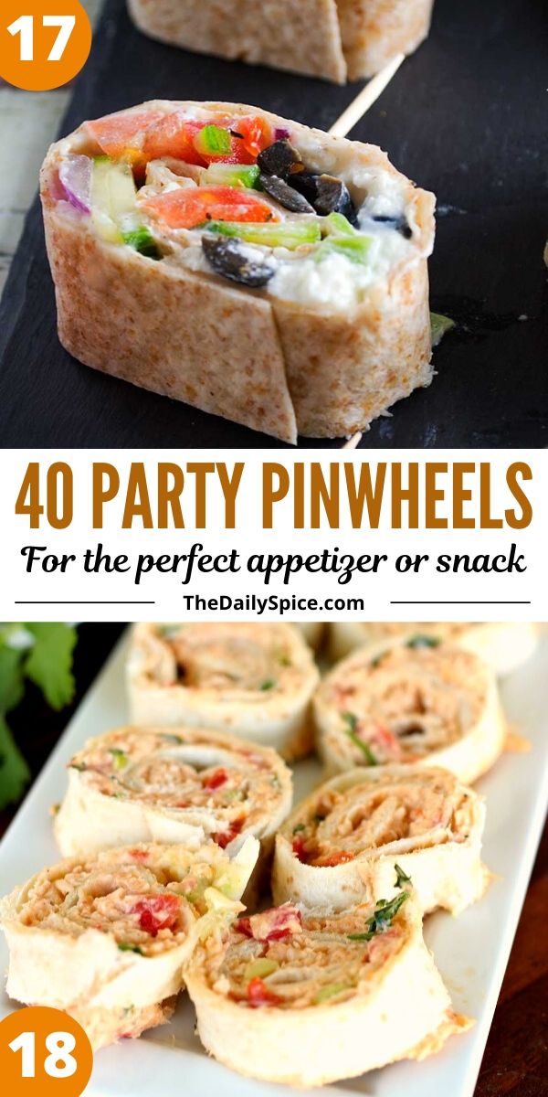 Party pinwheels and roll-ups