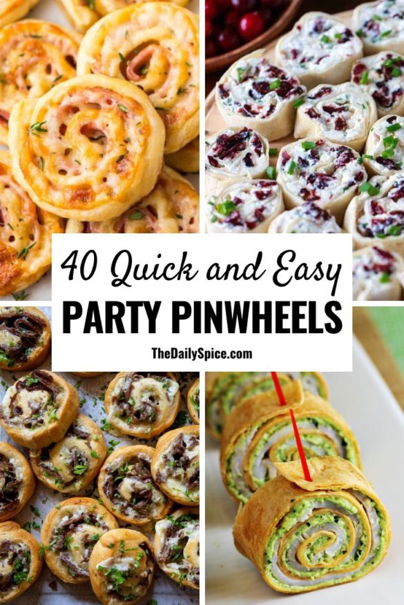 40 Party pinwheels and roll-ups