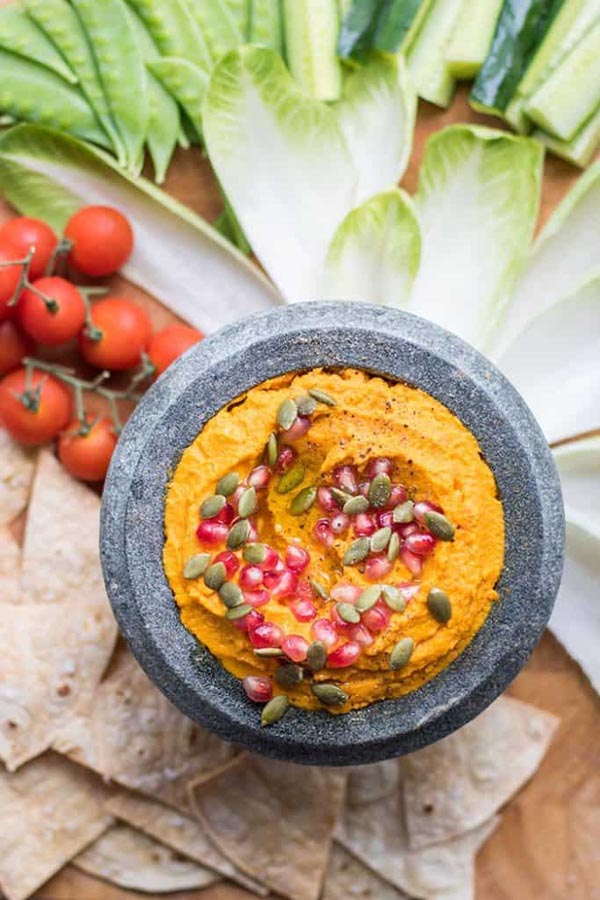 Homemade hummus recipes: Roasted Carrot Hummus