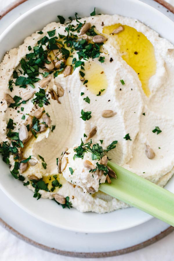 Homemade hummus recipes: Roasted Cauliflower Hummus