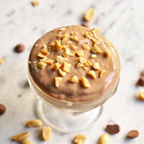 Sugar free desserts: Snickers Nice Cream