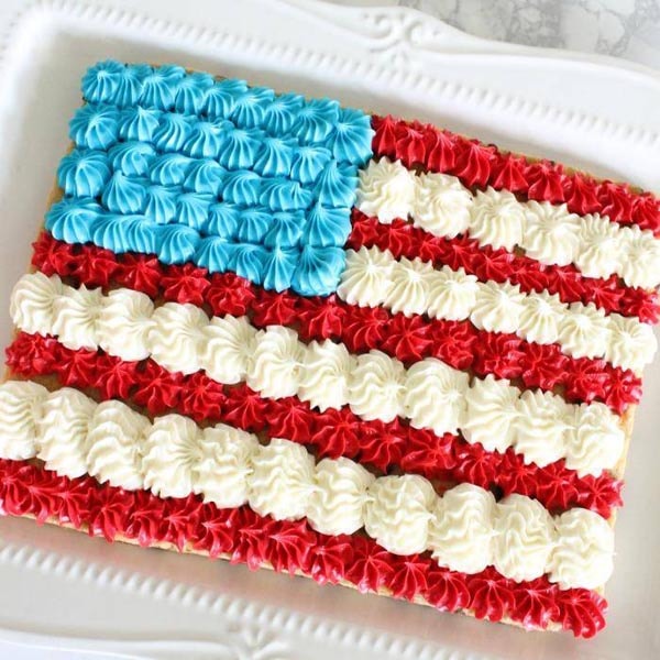 4th Of July Desserts: American Flag Cookie Cake