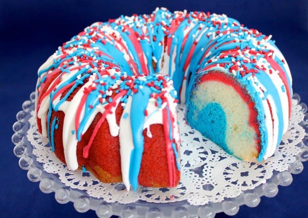 4th Of July Desserts: Firecracker Bundt Cake