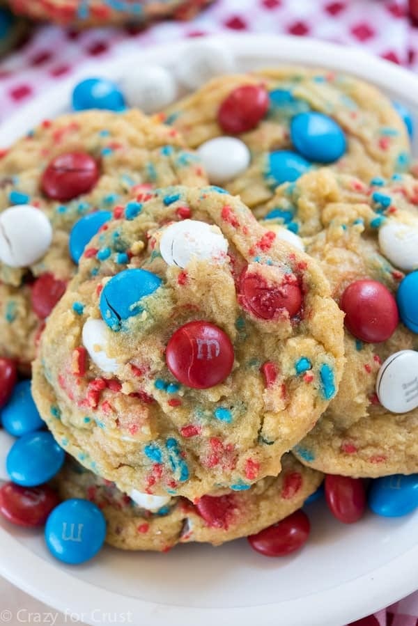 4th Of July Desserts: Fireworks Pudding Cookies