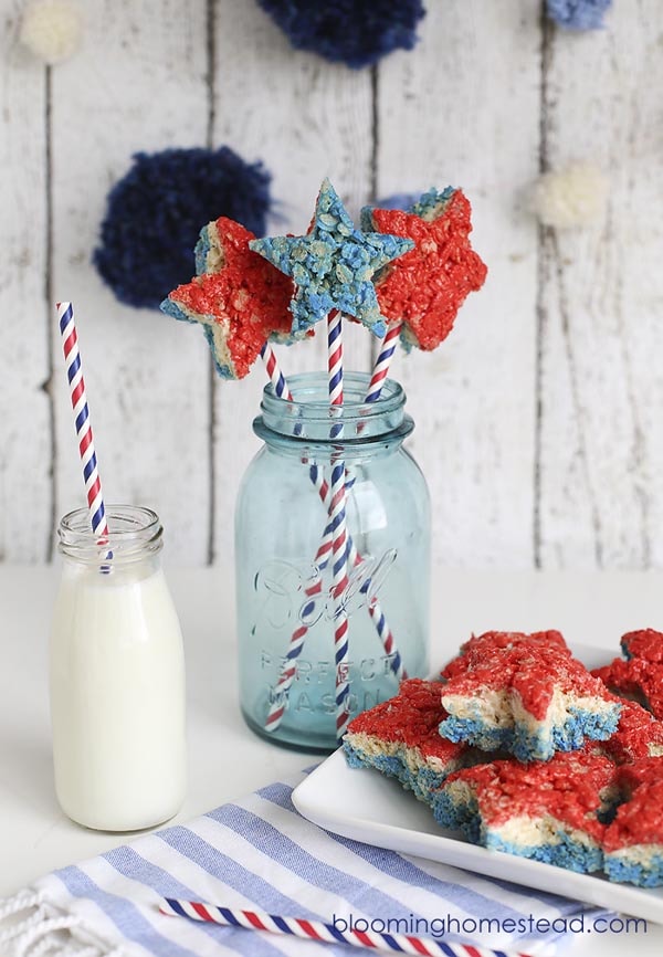 4th Of July Desserts: Patriotic Rice Krispy Treats