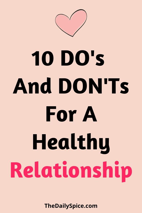 Tips For A Healthy Relationship